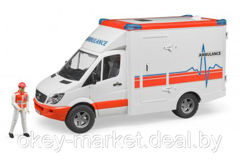 Игрушка Машинка Bruder скорая помощь Mercedes Sprinter с водителем 02536 - фото 2 - id-p69771646