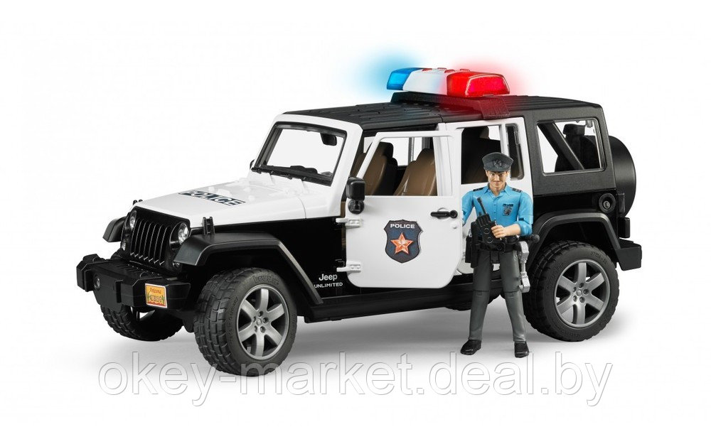 Игрушка Внедорожник Jeep Wrangler Unlimited Rubicon Полиция с фигуркой 02526 - фото 3 - id-p69772371