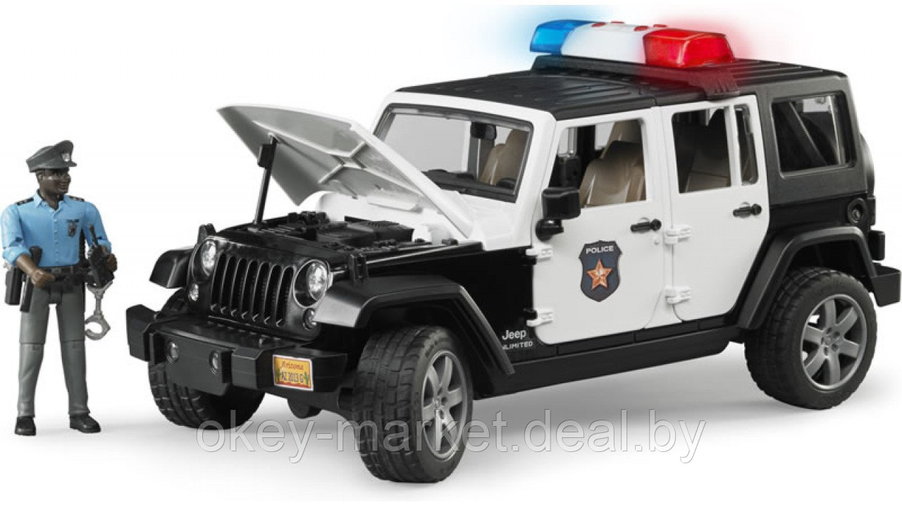 Игрушка Bruder Полицейский Jeep Wrangler Unlimited с фигуркой 02527 - фото 5 - id-p69772390