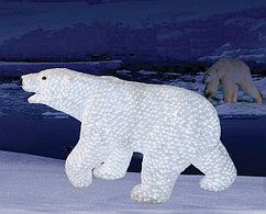 Акриловая светодиодная фигура "Белый медведь"(100х175 см; 3872 диода)