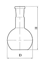 Колба плоскодонная с шлифом