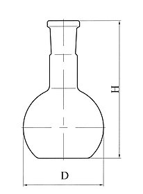 Колба плоскодонная с шлифом