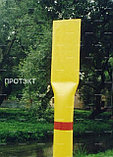 СОГ Столбик опознавательный 1800*83*4мм для подземных газопроводов (цвет желтый с красным), фото 2