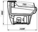 Холодильная витрина для рыбы Carboma ВХСл-1,5, фото 2