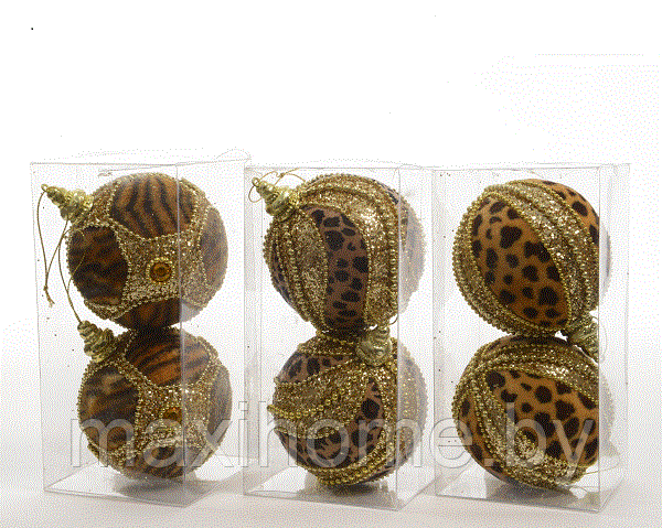 Набор шаров из пластика для украшения елки 2 шт. - фото 1 - id-p69811707