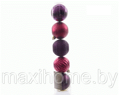 Набор шаров из пластика для украшения елки 5 шт/наб - фото 1 - id-p69812660