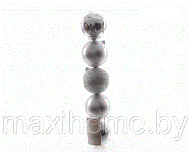 Набор шаров из пластика для украшения елки 5 шт/наб - фото 1 - id-p69812709