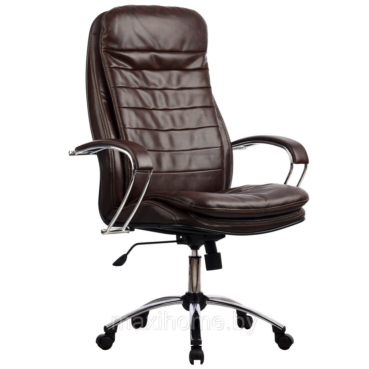 Кресло LK-3 Ch 723, натуральная перфорированная кожа, коричневый - фото 1 - id-p69813312