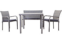 Кресло MONTENEGRO, (alu/серый, подушка 60мм, серая)