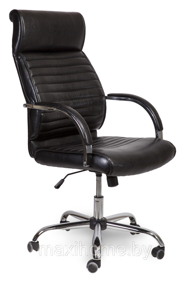 Кресло поворотное ALEXANDER CHROME, ECO (чёрный бриллиант) - фото 2 - id-p69813326