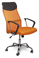 Кресло поворотное ARIA CHROME, ECO (чёрный+сетка-оранжевая)