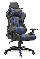 Кресло поворотное GAMER, ECO (черный+синий)