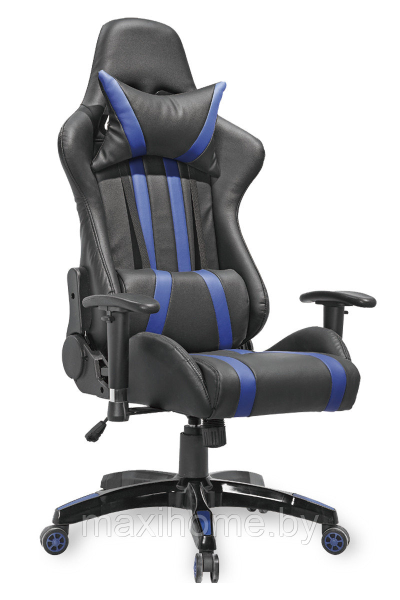 Кресло поворотное GAMER, ECO (черный+синий) - фото 1 - id-p69813354