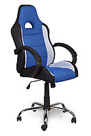 Кресло поворотное TYRRELL, ткань/сетка, (черный/белый/синий)