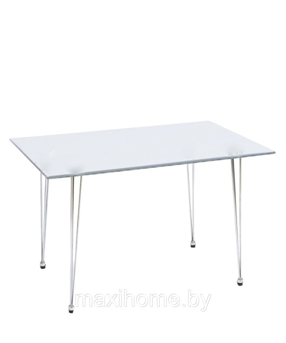 Стол обеденный GEMMA,1200*760*730, (белый) глянец/хром