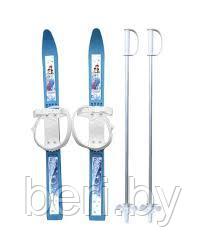 Лыжи детские с палками "Олимпик-спорт" в сетке, длина 66 см, длина палок 75 см, 7078-00/МПЛ.102.00