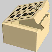 Коробка для фастфуда 130х130х85 