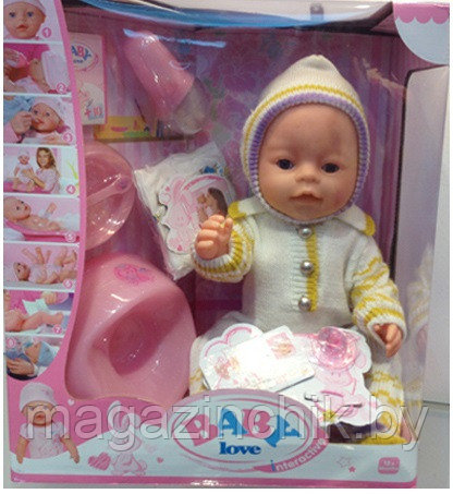 Кукла пупс Baby Love аналог Baby Born 9 функций BL009A купить в Минске