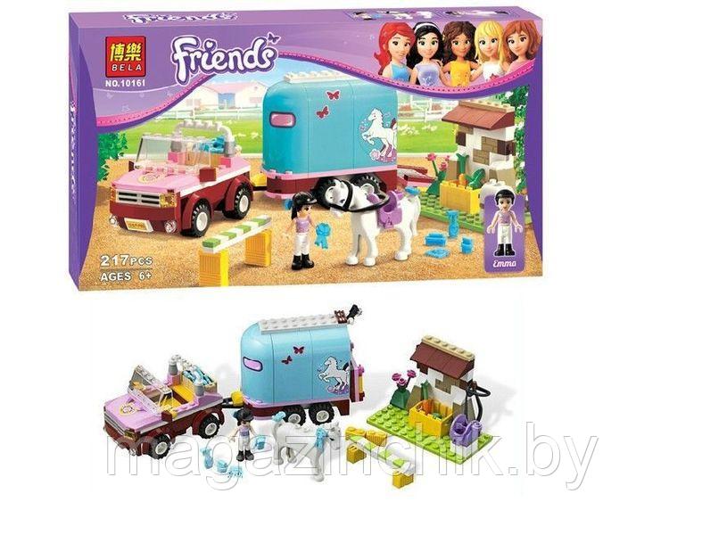 Конструктор 10161 Bela Friends Эмма и трейлер для её лошадки 217 дет. аналог Лего (LEGO) Френдс 3186