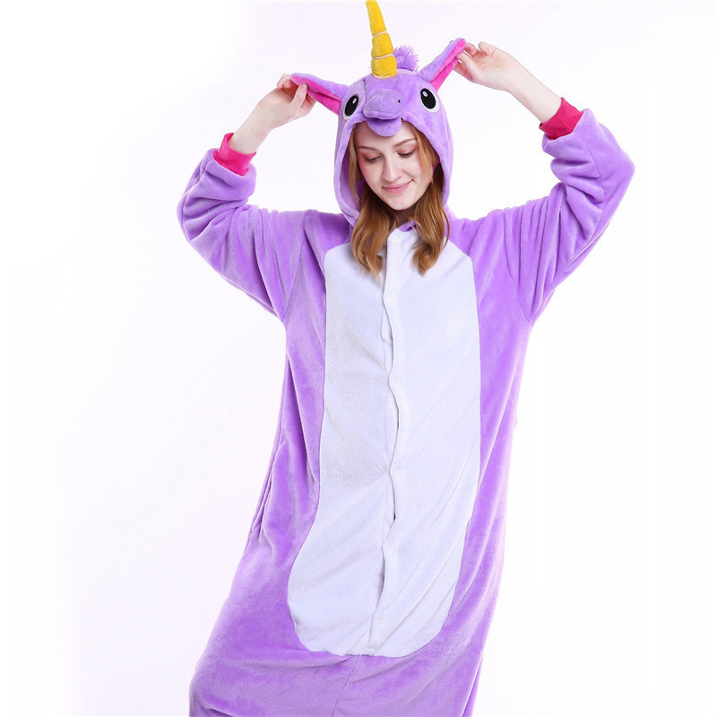 Пижама Кигуруми Единорог фиолетовый (рост 150-159 см) - фото 4 - id-p69887017