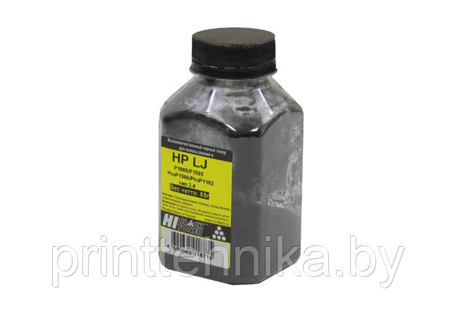 Тонер Hi-Black для HP LJ P1005/P1505/ProP1566/ProP1102, Тип 3.4, Bk, 85 г, банка - фото 1 - id-p69727395