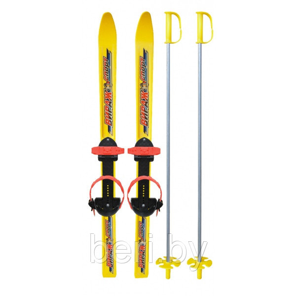 Лыжи детские с палками "Вираж-спорт" в сетке, длина 100 см, длина палок 100 см, 7085-00/МПЛ.106.00 - фото 1 - id-p69887520