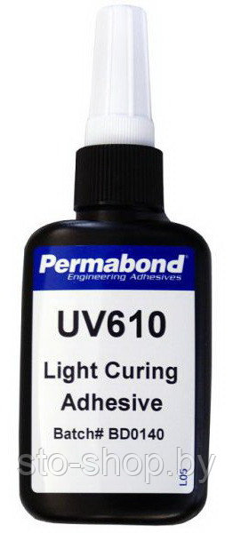 Permabond UV 610 УФ клей для стекла-стекла и стекла-металла отверждаемый УФ-облучением, 50 мл