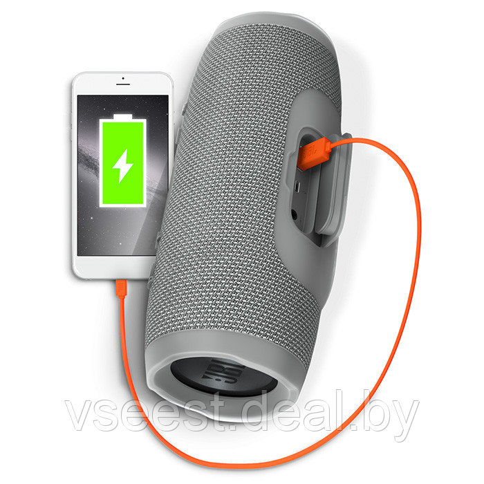 Портативная колонка HIFI BLUETOOTH аналог JBL CHARGE 3 Серый (shu) - фото 1 - id-p69890170