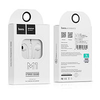 Гарнитура M1 Earphone белый Hoco ( с пультом)