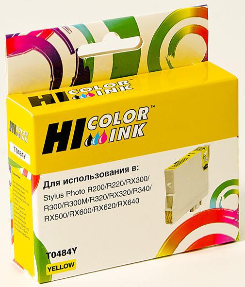 Картридж T0484/ C13T04844010 (для Epson Stylus Photo R200/ R300/ R340/ RX500/ RX600/ RX620) Hi-Black, жёлтый