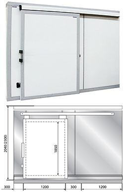 Дверной блок с откатной дверью POLAIR 224 см-300-204-100