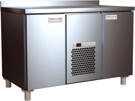 Холодильный стол Carboma 700 RAL ONE SIDE T70 M2-1 9006/9005 2 двери (2GN/NT Полюс)
