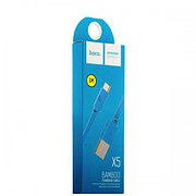 Дата-кабель X5 Bamboo USB Type-C 1м. голубой Hoco