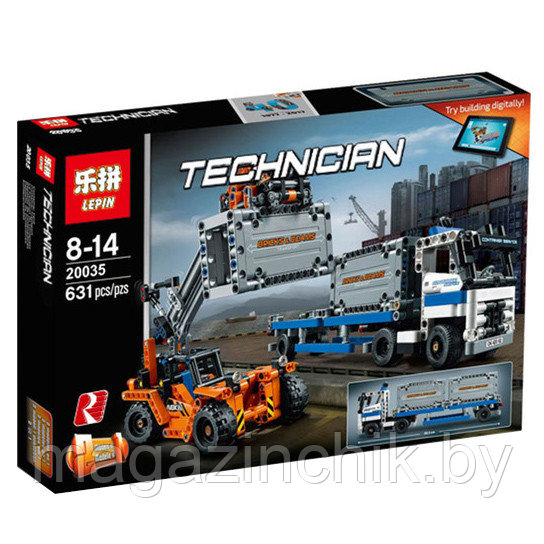 Конструктор 20035 Контейнерный терминал, аналог Лего Техник (LEGO Technic 42062)