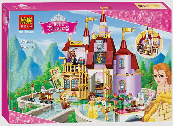 Конструктор Disney Princess Заколдованный замок Белль 10565, 376 дет, аналог LEGO Disney Princess 41067