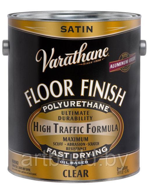 Лак для пола и паркета (полиуретановый на масляной основе) Varathane Premium Floor Finish (3.73 л.) - фото 1 - id-p70012121