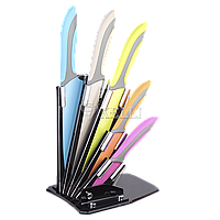 Набор ножей с цветным антибактериальным покрытием 6 предметов Kelli KL-2109