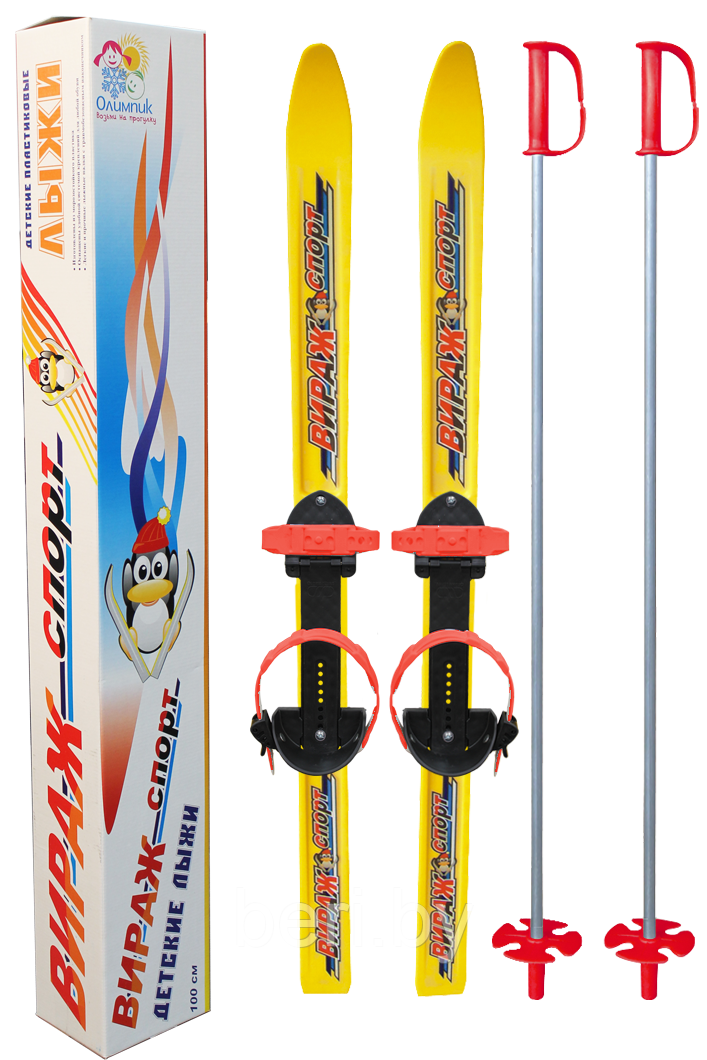 Лыжи детские Олимпик-спорт в подарочной упаковке 100/100 см, 1052-00