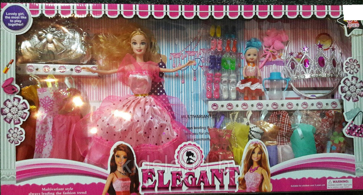 Кукла Барби с платьями и аксессуарами