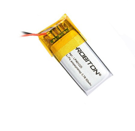 Аккумулятор Lithium Polymer 3.7В, 90mAh,  (4х12x25мм )