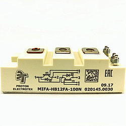 Транзисторный модуль MIFA-HB12FA-100N, тип IGBT полумост,  100А,  1200В. 