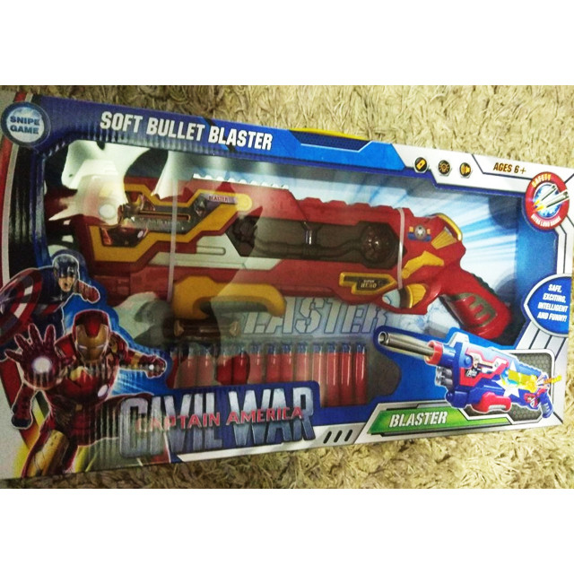 Бластер Супергероя Captain America SB351A с мягкими пулями-присосками - фото 3 - id-p70114681