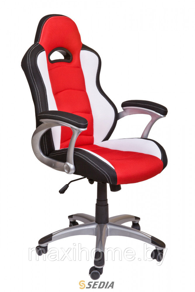 Кресло поворотное TYRRELL, ECO (черный/белый/красный/синий) - фото 1 - id-p69813399