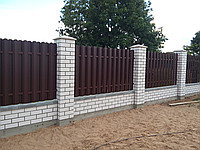 Забор из металлического штакетника (двухсторонний штакетник/двухсторонняя зашивка) высота 1,5м - фото 1 - id-p70132469