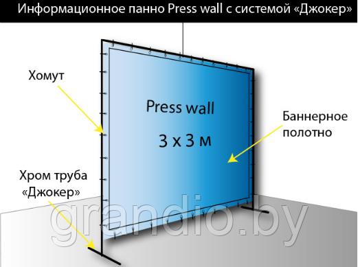 Пресс волл 3х3 Джокер для фотозоны - фото 4 - id-p15973604