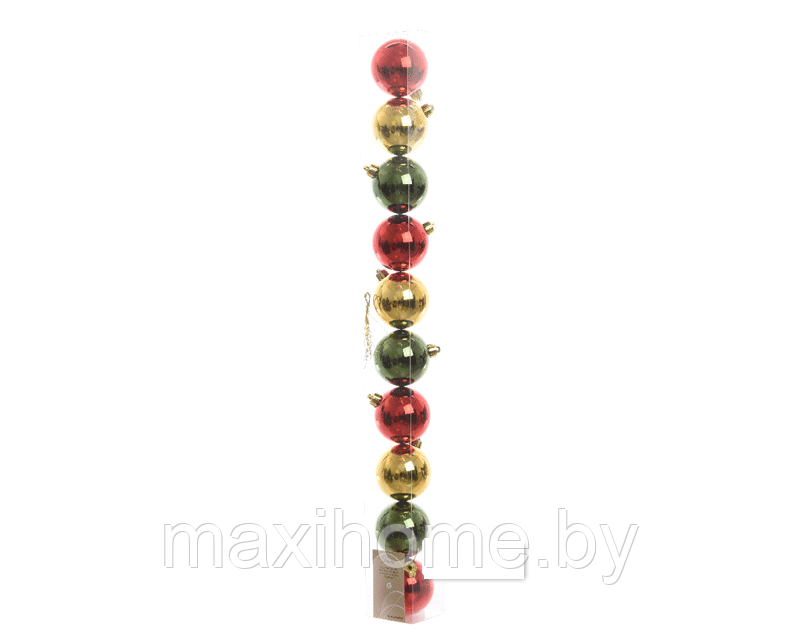 Набор шаров из пластика для украшения елки 10 шт/наб - фото 2 - id-p70161994