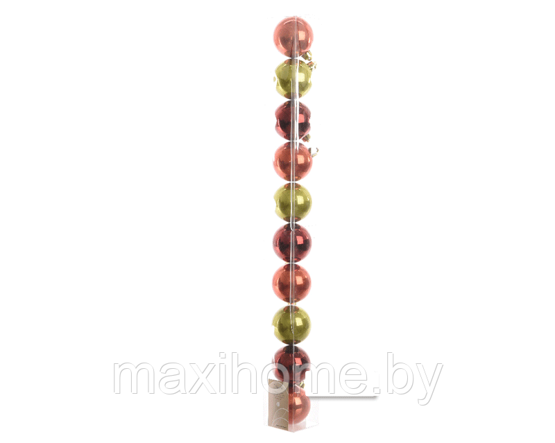 Набор шаров из пластика для украшения елки 10 шт/наб - фото 5 - id-p70161994