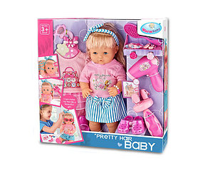 Кукла Pretty Hair Baby RT05079-1 с одеждой и аксессуарами (звук)