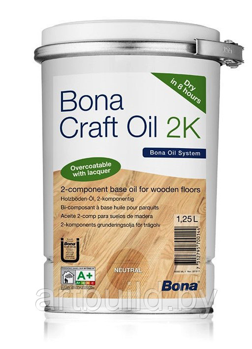 Паркетное масло Bona Craft Oil 2K Color (цветное) 1.25 л.