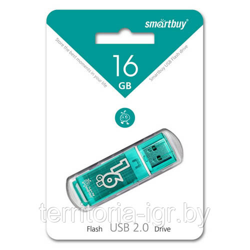 USB-накопитель 16Gb Glossy series SB16GBGS-G Smartbuy - фото 1 - id-p70192743